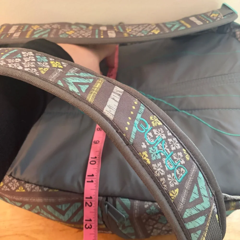 Dakine Gray Teal Yellow Backpack Bag Laptop Sleeve Zipper‎ Closure school work